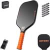 GOTWAH P1 Racchetta da pickleball in fibra di carbonio 3K T700, approvata USAPA, nucleo polimerico ape 16 mm, superficie ruvida grana