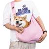 CYBERNOVA Piccolo trasportino per cani e gatti da 1,4 a 6,8 kg, con tasca, borsa a mani libere per cani, gatti, cuccioli, per viaggi e passeggiate all'aperto (rosa)