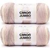 Caron CAR Jumbo Ombre - Gomitolo di filato effetto marmo di Carrara, confezione da 2, 340 g, 100% acrilico, pettinato, #4 (medio), 500 metri, per lavori a maglia/uncinetto