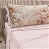 PETTI Artigiani Italiani - Lenzuola Matrimoniali Cotone con Federe in Stampa Digitale, Lenzuolo Completo Letto Matrimoniale Maxi Fantasia Floreale 26 Salmone, 100% Made in Italy