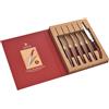 LAGUIOLE Set di coltelli da bistecca Laguiole Heritage 6 pezzi - Coltello da bistecca in acciaio inox con manico in legno pregiato - Posate Laguiole fatte a mano in confezione regalo - Coltello da carne premiu