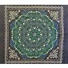 Seamar Copritutto Grande Fleurs Dorato 100% Cotone Copridivano 210x230 cm Senza Frange Copriletto Etnico Telo Mare (Nero-Verde)