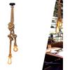 Chao Zan Lampada a Sospensione 50cm E27 Base per lampadario a soffitto in Corda di Canapa retrò per lampadario Apparecchio di illuminazione Plafoniera per Bar Ristorante retrò Cucina sala da pranzo (50cm)