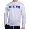 XTREME BOXING - Felpa in Cotone Leggero Girocollo, Maglioncino Leggero della Tuta Uomo in Cotone, Sportiva, Casa, Palestra, Jogging, Tempo Libero XF200PC (XXL, Bianco)