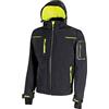 U-POWER DON'T WORRY... BE HAPPY! U-Power SPACE, Giacca Softshell, con Cappuccio Staccabile, Tasche Ampie, Full Zip, Antivento, Impermeabile, Tessuto Resistente, Confortevole (BLACK CARBON - S)