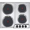 De'Longhi FFI 46 ER Piano Cottura Elettrico 4 Piastre da Incasso 60 cm Acciaio Inox