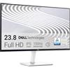 Dell S2425H 24 Full HD (1920x1080) Monitor, 100Hz, IPS, 4ms, 99% sRGB, Altoparlanti integrati, Lunetta ultrasottile, 2x HDMI, 3 Anni di Garanzia, Bianco