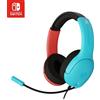 PDP Gaming LVL40 Stereo Headset with Mic for Nintendo Switch - PC, iPad, Mac, Laptop Compatible - Noise Cancelling Microphone, Lightweight, Soft Comfort On Ear Headphones - BLUE&RED