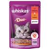 WHISKAS Adult in bustina 85g cibo per gatti adulti con manzo e pollame in gelatina