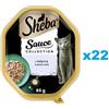SHEBA Sauce Collection in vaschetta 22x85g cibo umido completo per gatti adulti bocconcini di vitello in salsa