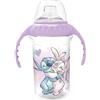 DISNEY TATAWAY Disney Bicchiere da Viaggio 330 ml Stitch Coperchio Antigoccia Bevande