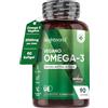WeightWorld Omega 3 Vegan 90 Softgel 2000mg, Omega3 da Olio di Alghe, Vegan Omega 3 Ricco di DHA ed EPA per Cuore, Vista, Pressione Sanguigna, ad Alta Concentrazione, Ingredienti di Origine Naturale, Senza OGM