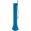 Formidra - Doccia solare Happy Go 23L - DS-HG142BL - Doccia solare esterna in polietilene HD con doccetta rimovibile, miscelatore e risciacquo piedi - Compatto e funzionale - Blu - 26 x 29 x 120 cm