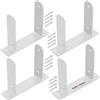 KOTARBAU® Set 4 Pezzi Staffe per Pali - TT - Fissaggio Pali Legno - Acciaio Zincato - 160 mm - Argento - da Avvitare - Staffa Travi Legno - Resistente Alle Intemperie