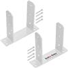 KOTARBAU® Set 2 Pezzi Staffe per Pali - TT - Fissaggio Pali Legno - Acciaio Zincato - 140 mm - Argento - da Avvitare - Staffa Travi Legno - Resistente Alle Intemperie