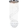 vidaXL Lampadario con Perle di Cristallo a Spirale 3 Lampadine G9 Lampada Soffitto Luce Pendente Base Metallo Argento e Acrilico Trasparente