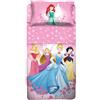 hermet Set Lenzuolo Copriletto Singolo Princess 100% Cotone, Completo Letto Copriletto, Lenzuolo da Sopra con Ribaltina + Lenzuolo da Sotto con Angoli + Federa