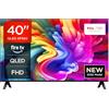 TCL 40SF560-40-inch QLED Direct Smart Full HD LED TV with Fire TV and HDR, Alexa on Demand, Metallic Design, Frameless