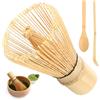ELEPRUC Matcha Kit, ELEPRUC Chasen Tradizionale a 100 Bastoncini Matcha, Frusta in Bambù Naturale, Frusta al Matcha (Chasen), Cucchiaio Tradizionale (chashaku), Cucchiaino, per Preparare una Tazza di tè Verde