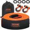 VEVOR Kit di Recupero Cinghia da Traino in Poliestere Resistente, Fune per Verricello da 85,1 mm x 9,1 m, 16329 kg, Tripla Fibbia Rinforzata, Ricevitore con Gancio a Grillo, Cinghia Camion Jeep SUV