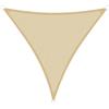 Brigros - Vela Parasole Triangolare HDPE 180g/m² Resistente Raggi UV con Anelli D Acciaio Inox, Tenda Vela Ombreggiante 3x3x3m, 4x4x4m, 5x5x5m, Telo Parasole Per Esterni (Beige, 3x3x3)