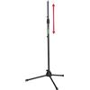 GATOR FRAMEWORKS - Supporto per microfono Standard con treppiede, altezza regolabile e adattatori da 3/8 e 5/8 inclusi (GFW-MIC-2000).