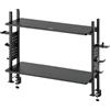 Noua Lash Scaffale con 2 Mensole da Scrivania con Morsetto, Organizer per Scrivania Gaming Regolabile, Scaffale Libreria Multiuso per Ufficio e Casa