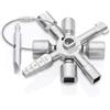 KNIPEX TwinKey Chiave universale per quadri ed armadi elettrici per tutti i sistemi di chiusura più comuni 92 mm, 00 11 01