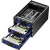cenmate Case NVMe ibrida 2*3,5 HDD+3*M.2 con Ventola per HDD/SSD SATA da 2,5/3,5, USB3.2 Gen2 10Gbps Supporto Case Hard Disk 2230/42/60/80/110 SSD con capacità di 68TB (2*22TB HDD+3*8TB M.2 SSD)