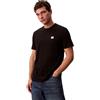 Calvin Klein Uomo T-Shirt Maniche Corte Badge Jersey Classic Tee in Cotone, Nero (Black), S