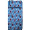 hermet Set Lenzuola Letto Piazza E Mezza Spiderman, Completo Letto, Lenzuolo Sopra, Lenzuolo Con Angoli, Federa, Blu, 100% Cotone, Prodotto Ufficiale