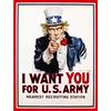 Wee Blue Coo War Uncle Sam I Want You Iconic USA Vintage Poster Art Print 12x16 inch 30x40cm 1121PY