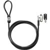 HP Keyed Cable Lock 10 mm - cable locks (Round key, Galvanized steel, 1.83 m, 4.5 mm, Black, 2 keys)