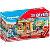 PLAYMOBIL City Life 70336, Pizzeria con tavoli all'aperto, con Effetti Luminosi, dai 4 Anni