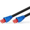 Goobay 94397 CAT 6 Cavo Patch per Esterni, U/UTP, Nero, 75m Lunghezza