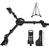 K&F Concept Heavy Duty Tripod Dolly, Carrucola per Treppiede Fotografica Universale con Ruote in Gomma da 3 inch e Gambe Regolabili e Borsa di Stoccaggio per Fotocamera e Videocamera, Max Carico 20kg