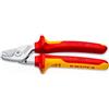 KNIPEX StepCut Cesoia per cavi cromata isolati con manici rivestiti in materiale bicomponente, collaudati VDE 160 mm, 95 16 160