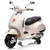 BricoShop24 Moto Elettrica Bambini 12V Vespa GTS Super Bianca con LED e MP3