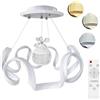 MAKA change your life quality MAKA Lampadario a Led da Soffitto | 105W con Telecomando (Luce Calda 3000K - Naturale 4000K - Fredda 6500K) Lampadario a Sospensione Moderno per Cucina, Salotto, Camera letto, Bagno, Ufficio (Diamond)