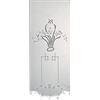 Zenoni & Colombi Coppia di Tende Ricamate a Mano Liberty Made in Italy Misto Lino Varie Dimensioni (45x240cm)