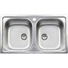 Apell Lavello da incasso acciaio Inox 2 vasche 86cm