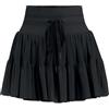 DGSHIRLDJO Donna Gonna Tennis con Pantaloncino e Tasca, Gonna Estiva da Donna Volant a Vita Alta Mini Gonne per Golf Corsa Yoga (IT, Testo, M, Regular, Regular, Nero)