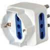 MKC Adattatore triplo con spina 2P+T 16A - 2 prese bipasso 10-16A + 1 Schuko - MKC (unità vendita 1 pz.)