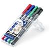 STAEDTLER Pennarello Lumocolor Permanent Duo 348 punta feltro - punta 0,6mm e 1,5mm - astuccio 4 colori - Staedtler (unità vendita 1 pz.)