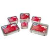 Cuki Professional Contenitore in alluminio - 20,2 x 13,7 x 5 cm - 3 porzioni - coperchio incluso - Cuki Professional - pack 50 pezzi (unità vendita 1 pz.)