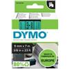 DYMO Nastro D1 standard 409190 - 9 mm x 7 mt - PL - nero-verde - Dymo (unità vendita 1 pz.)