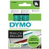 DYMO Nastro D1 standard 458090 - 19 mm x 7 mt - PL - nero-verde - Dymo (unità vendita 1 pz.)
