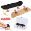 Tnfeeon Skateboard Finger da Dito, Mini Lega Professionale in Acero di Legno Completo con Scatola per ridurre i Regali per Bambini(Rosso)
