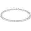 Tuscany Silver Bracciale in Argento Sterling Doppia Fascia Tennis con Cubic Zirconia da 2mm Round da 19cm/7.5 pollici