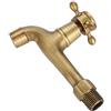 Zerodis Rubinetto Vintage, Rubinetto Parete in Ottone Resistente Corrosione Design Classico Facile Installazione Monocomando G1/2 per Bagno Lavandino Piscina